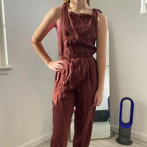 Free People Linen Overalls